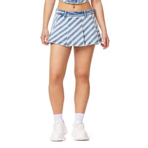 FA26 OW DENIM STRIPED SKIRT - DENIM
